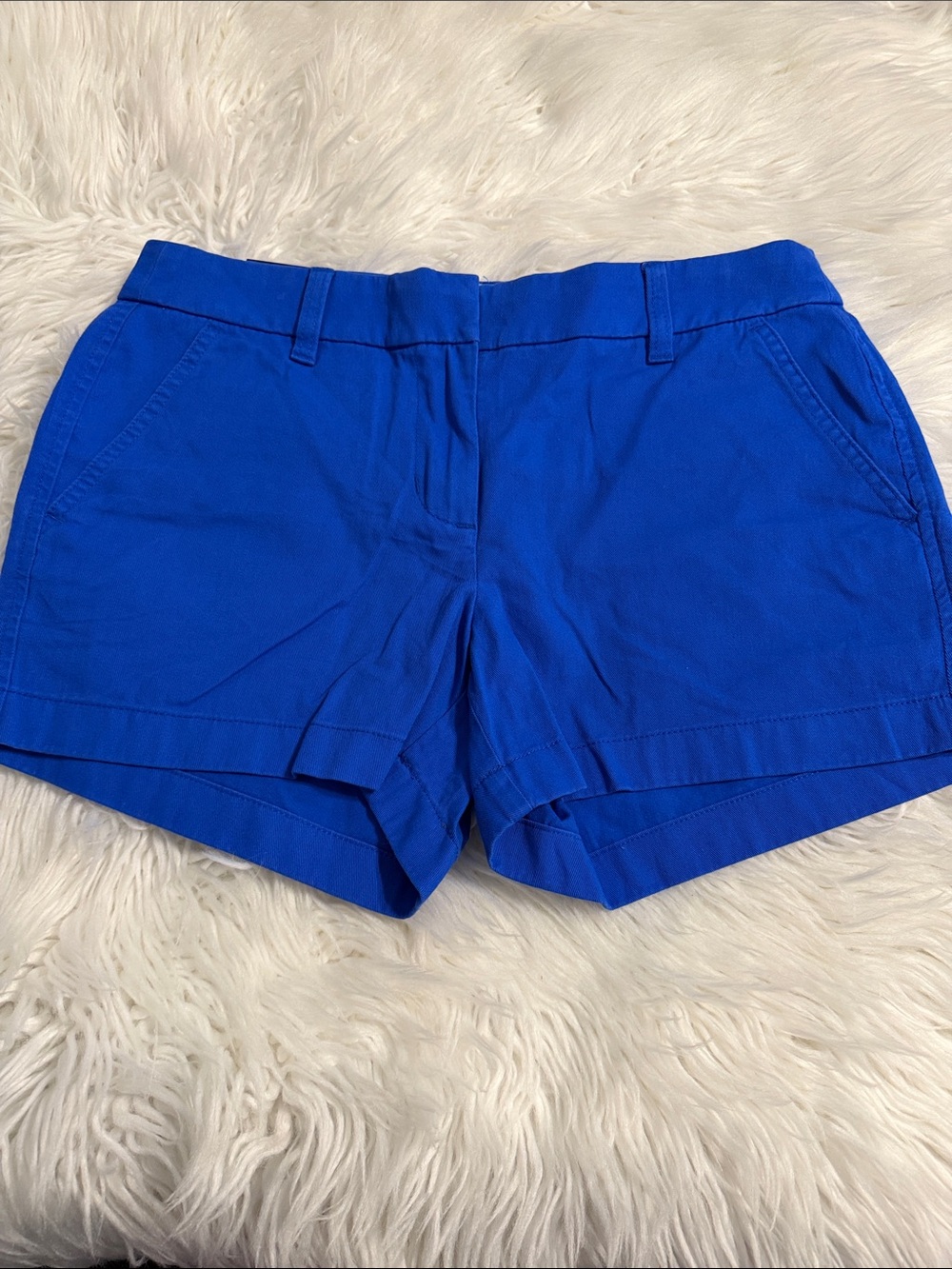 J. Crew Cobalt Blue High-Waist Cotton Shorts size 4 brand new inseam 31/2